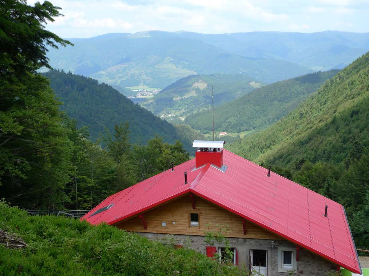 Blick vom Auberge gite du Gazon Vert