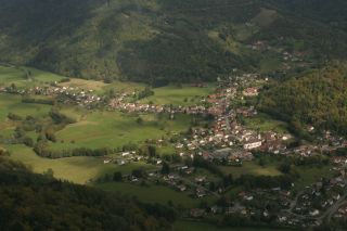 Vue plongeante sur le village de Kruth